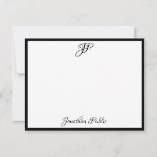 Modèle de script manuscrit noir blanc