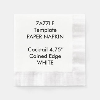 Modèle de serviette en papier à cocktail BLANC per