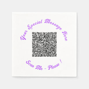 Modèle de serviettes en papier avec texte et code