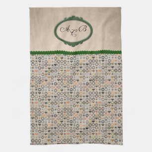 Modèle de serviettes monogrammes