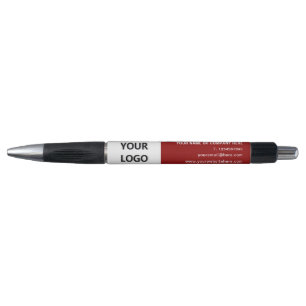 Modèle de stylo de logo d'entreprise personnalisé 