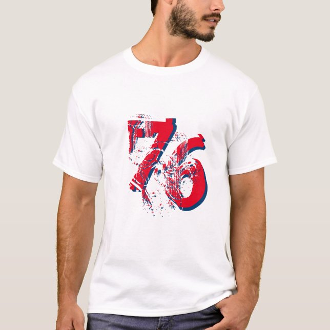 modèle de t-shirt personnalisable numéro 76 person (Devant)