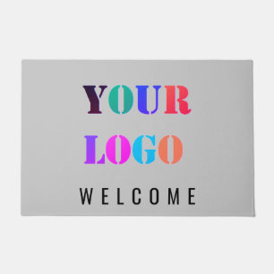 Modèle de tapis de porte d'entreprise avec logo pe