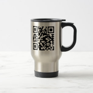 Modèle de tasse de voyage de code de QR