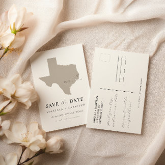 Modèle de Texas Map Save the Date