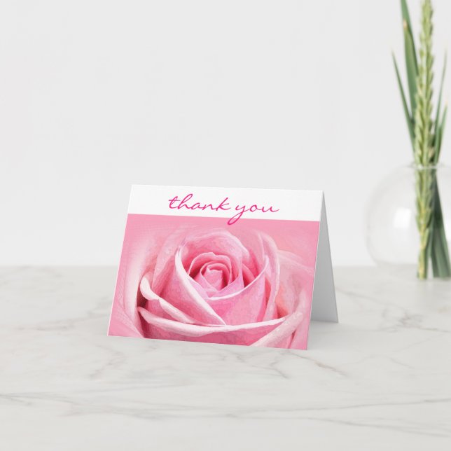 Modèle de texte de remerciement de fleur de rose à (Devant)