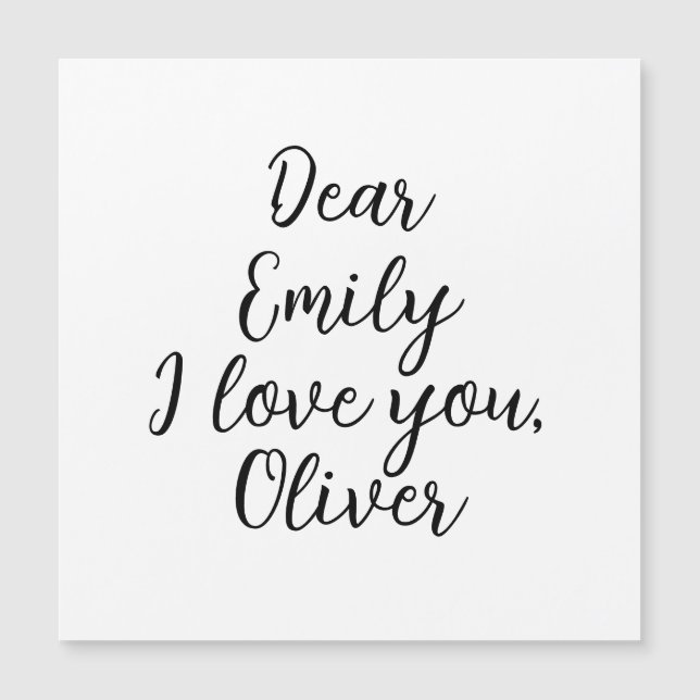 Modèle de texte Je t'aime (Devant)