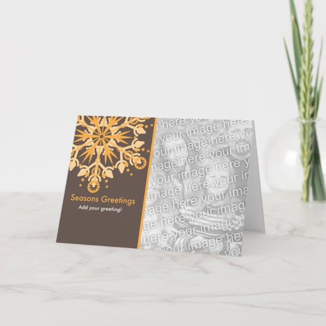 Modèle de vacances de flocon de neige (Devant)