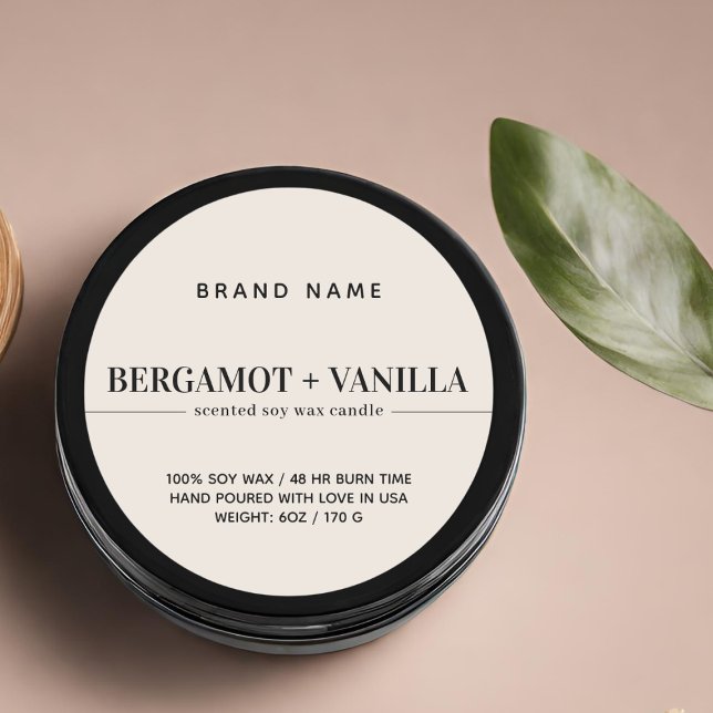 Modèle d'emballage étiquette de bougie moderne (Créateur téléchargé)