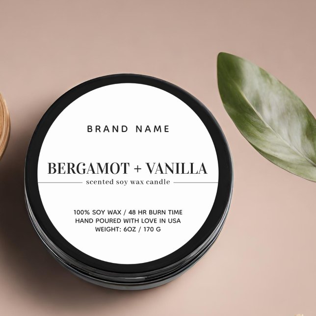 Modèle d'emballage étiquette de bougie moderne (Créateur téléchargé)