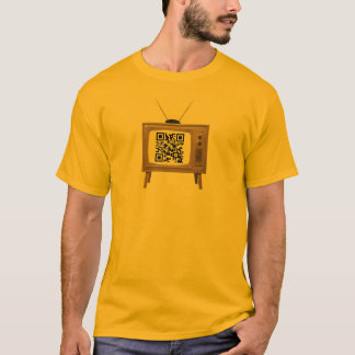 Modèle démodé de T-shirt du code TV de QR