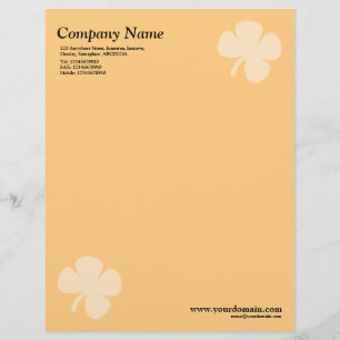 Modèle D'en-tête De Lettre Clover - Orange clair