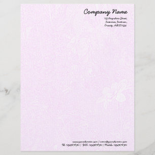 Modèle D'en-tête De Lettre Jardin - Magenta subtil