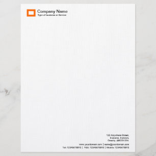 Modèle D'en-tête De Lettre Logo Rectangle - Orange