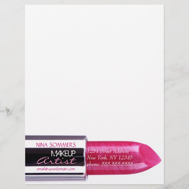 Modèle D'en-tête De Lettre Maquillage en-tête (Devant)