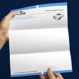 Modèle D'en-tête De Lettre Modèle de papier à en-tête pour service de limousi