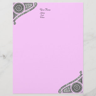 Modèle D'en-tête De Lettre RENAISSANCE, violet rose