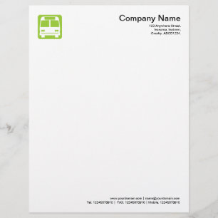 Modèle D'en-tête De Lettre Symbole de bus - Vert martien