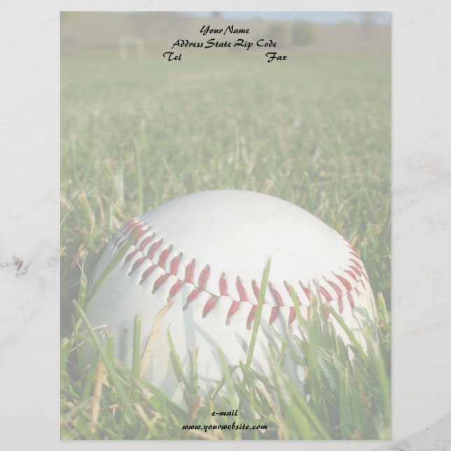 Modèle D'en-tête De Lettre Tête de lettre de baseball (Devant)
