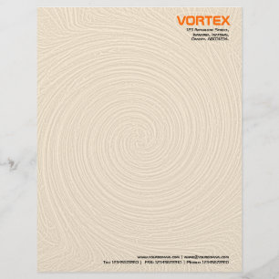 Modèle D'en-tête De Lettre Vortex - Orange pâle