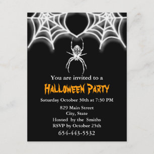 Modèle déplaisant Spider & Web Invitation Card