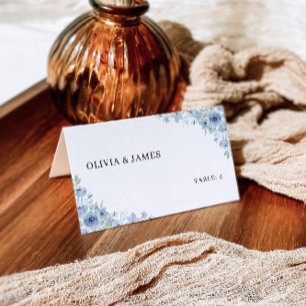 Modèle des cartes de Mariage bleu