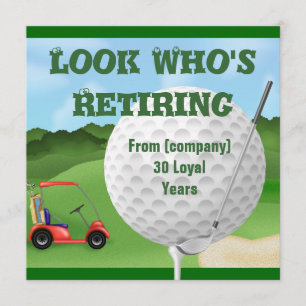 MODÈLE des invitations à la retraite de Mens Golf