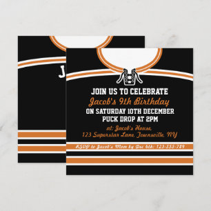 Modèle des Invitations du Jockey sur glace Jersey