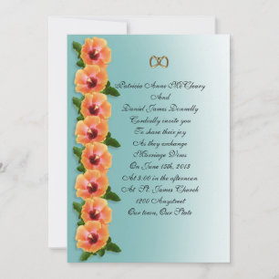 Modèle d'Hibiscus pour invitation