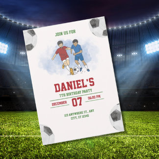 Modèle d'invitation d'anniversaire de football pou