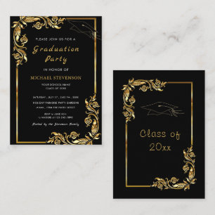 Modèle d'invitation de remise de diplômes avec enc