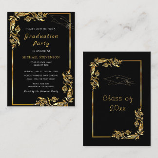 Modèle d'invitation de remise de diplômes avec enc