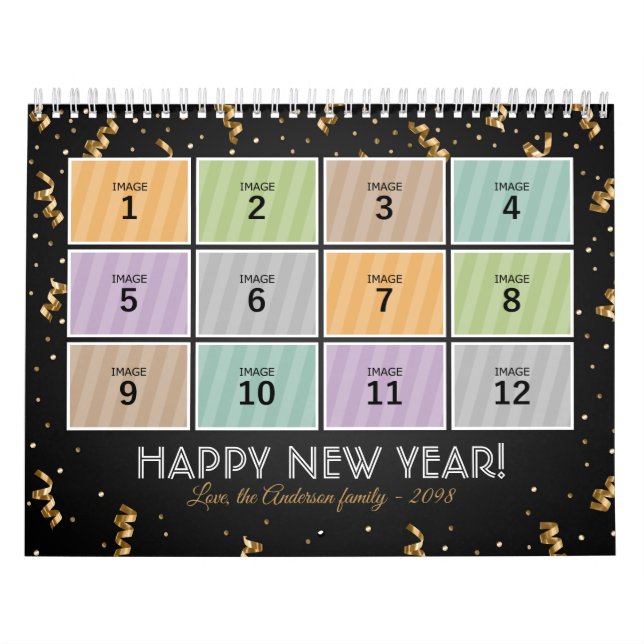 Modèle du calendrier familial 2023 Parties scintil (Protection)