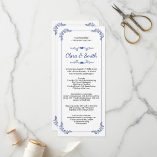 Modèle du programme de cérémonie de Mariage orneme