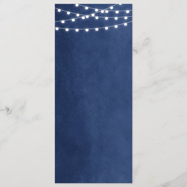 Modèle du programme de mariage Marine Blue String (Devant)