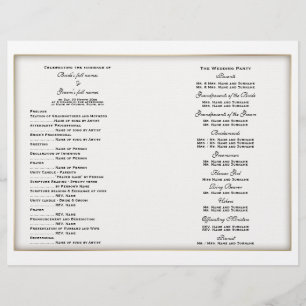 Modèle du programme de mariage (quatre)