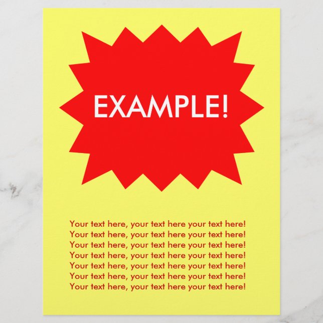 Modèle du prospectus : Attention Grabber : Explosi (Devant)