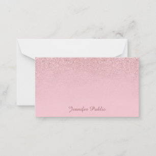 Modèle élégant manuscrit avec paillettes de rose g