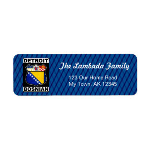 Modèle Étiquette de adresse bosniaque américain de