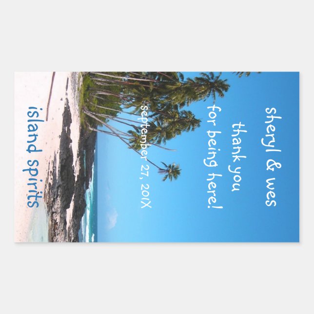 Modèle Étiquette de bouteilles de vin Castaway (Devant)