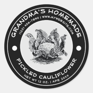 Modèle Étiquette de chou-fleur fait maison