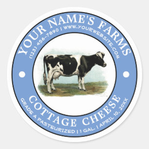 Modèle Étiquette de fromage cottage