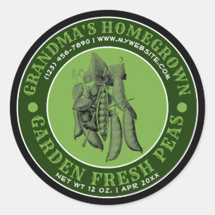 Modèle Étiquette de la canne de pois de jardin dom