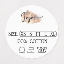 Modèle Étiquette de vêtements modifiables