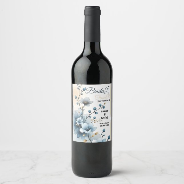 Modèle Étiquette de vin personnalisé, Mariage Étiq (Devant)