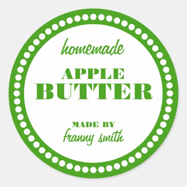 Modèle Étiquette Jar du cadre de point rond (Devant)