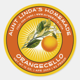 Modèle Étiquette vintage Orangecello fait maison