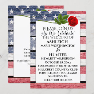 Modèle Faire-part de mariage patriotique