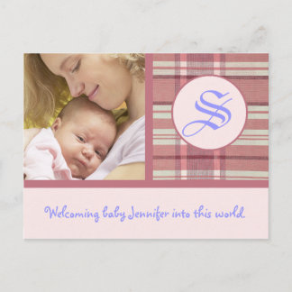 Modèle Faire-part pour fille bébé