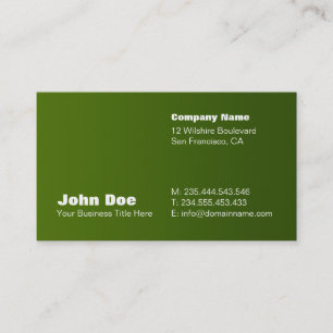 Modèle fait sur commande de carte de visite de